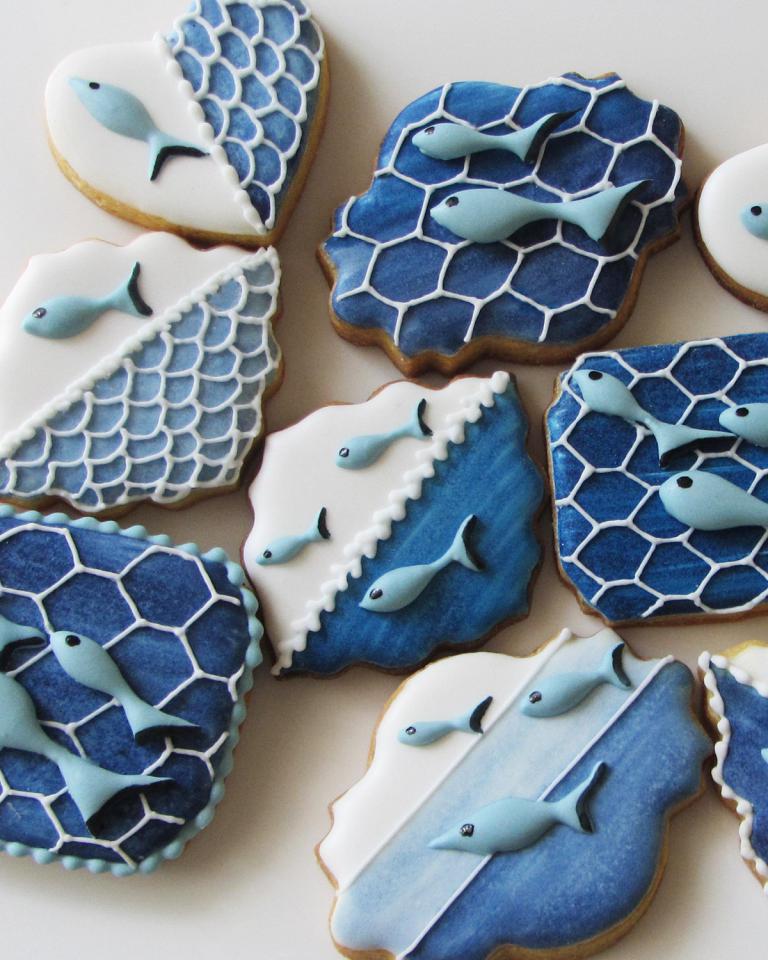Little Blue Fish (24 biscotti)